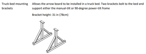 Wanco Mounting for Truck Mount Low Profile Message/Arrow Board